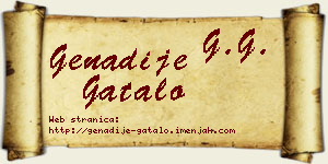 Genadije Gatalo vizit kartica
